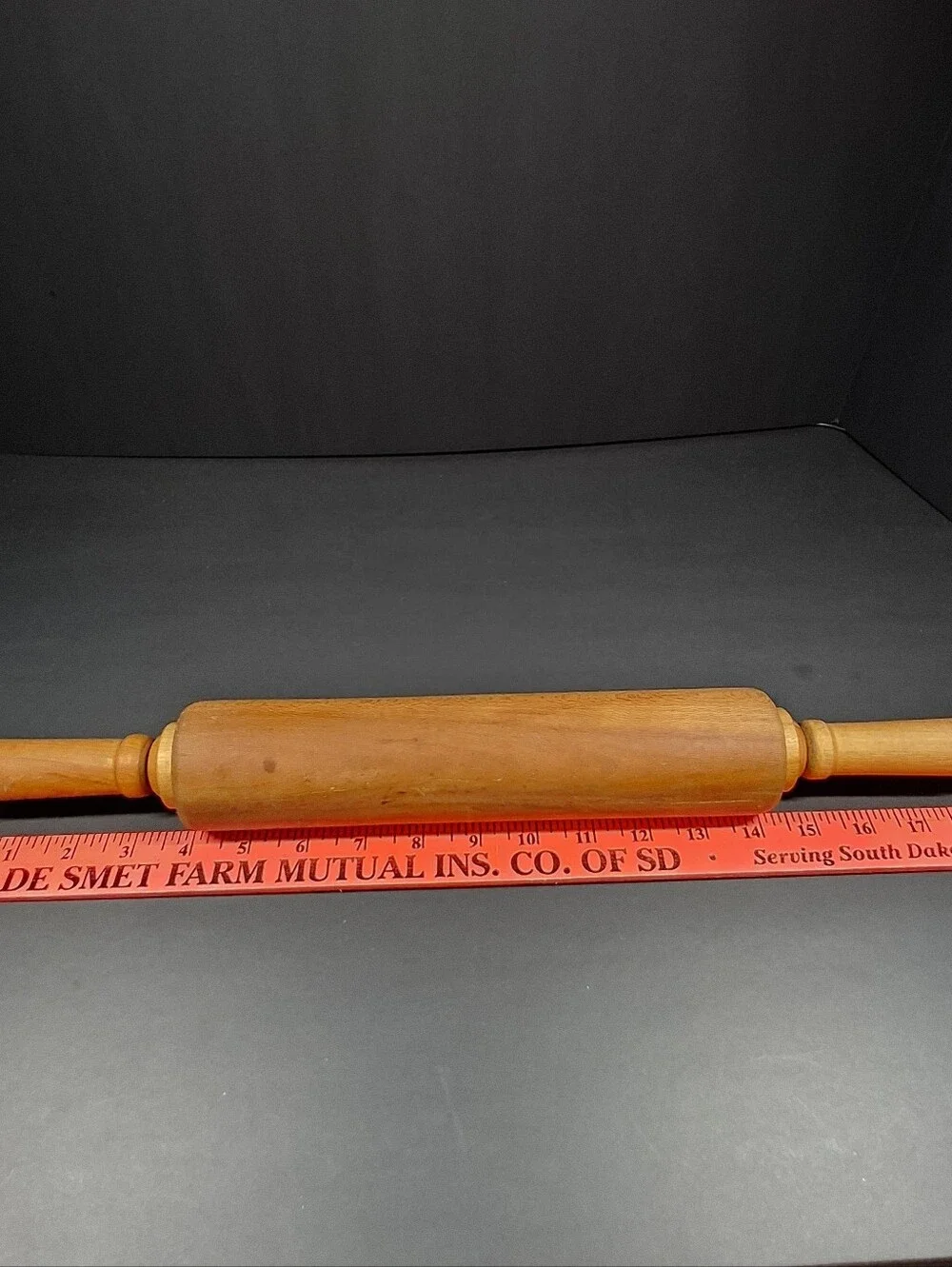 Vtg Wooden Rolling Pin 19” Primitive Farmhouse Baking Kitchen Decor Grandma Core